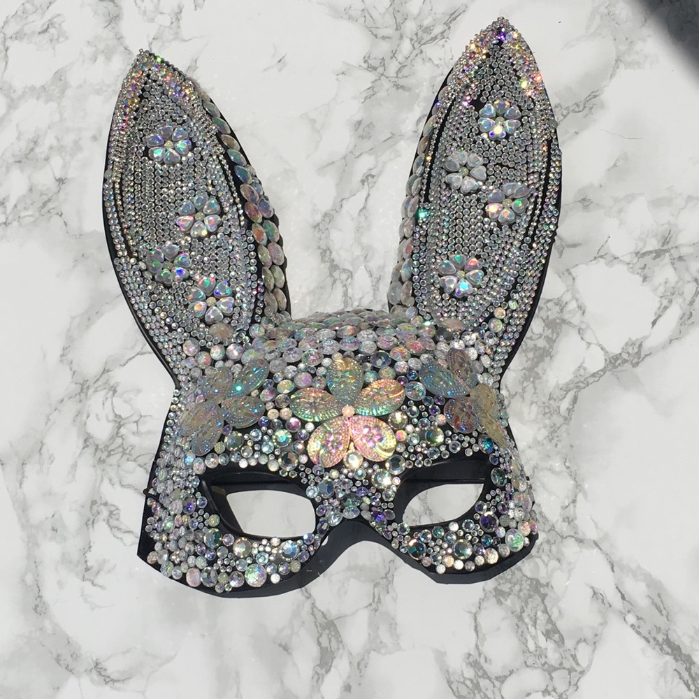 Bunny Rhinestone Mask